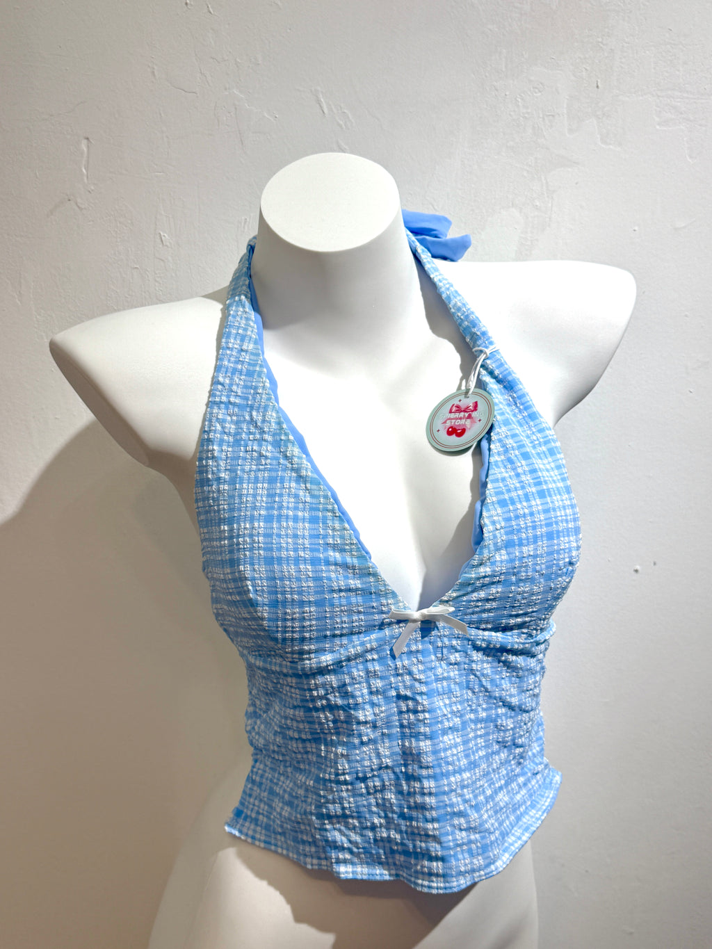CHECKERED RESORT-STYLE SWIMWEAR
