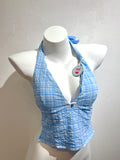 CHECKERED RESORT-STYLE SWIMWEAR