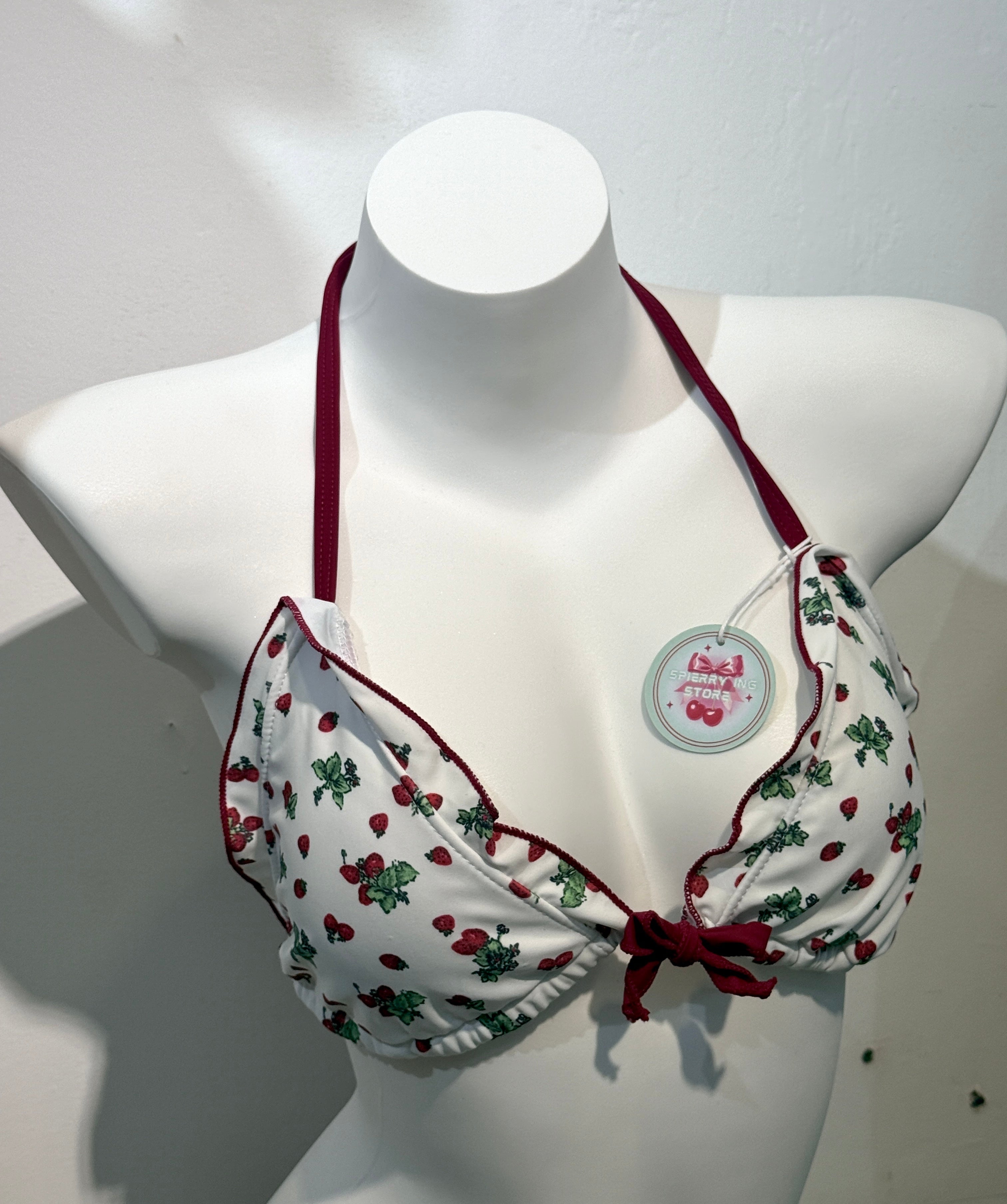 FLORAL STRAWBERRY BIKINI 3-PIECE SET