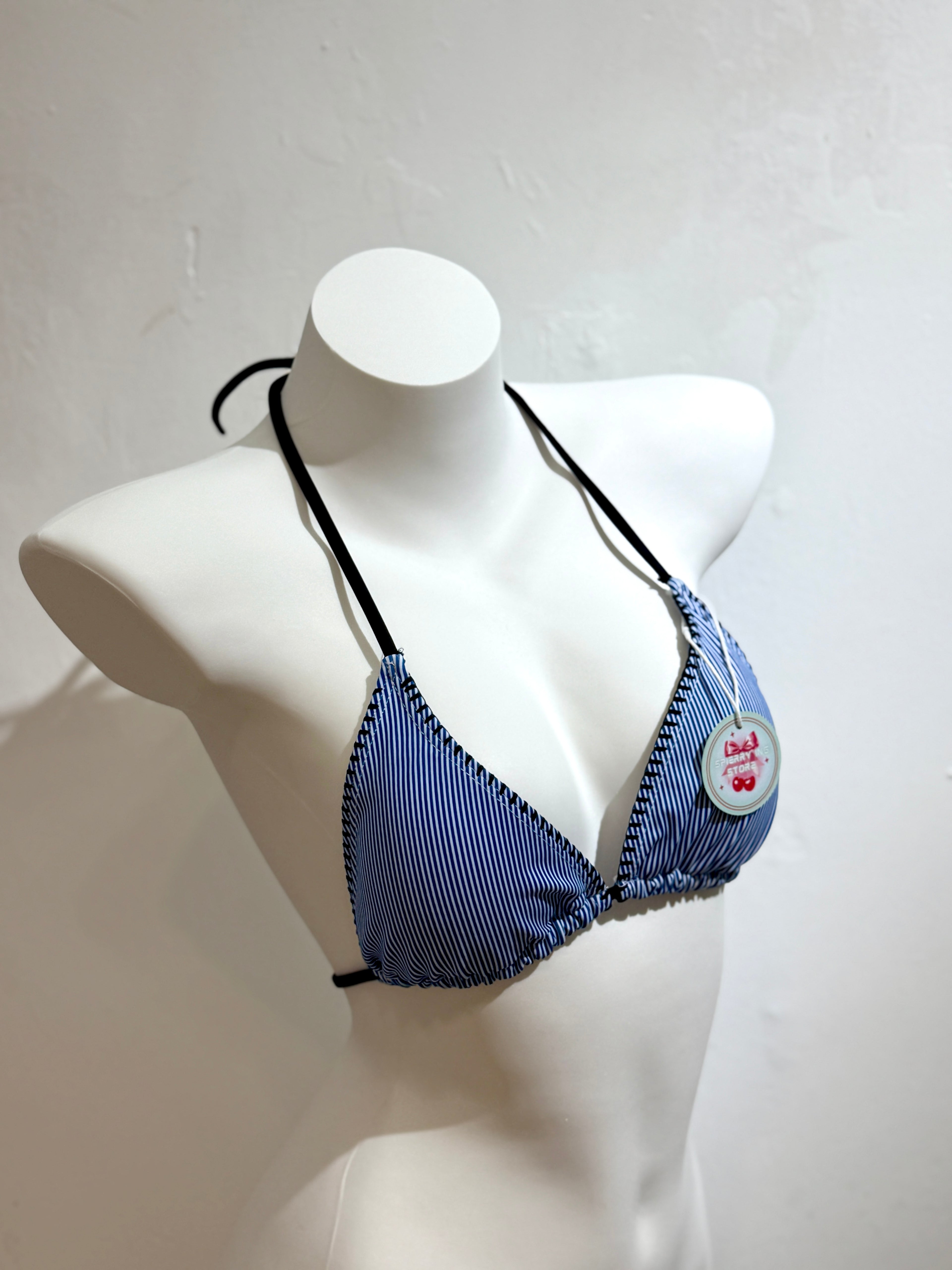 BLUE STRIPED BIKINI