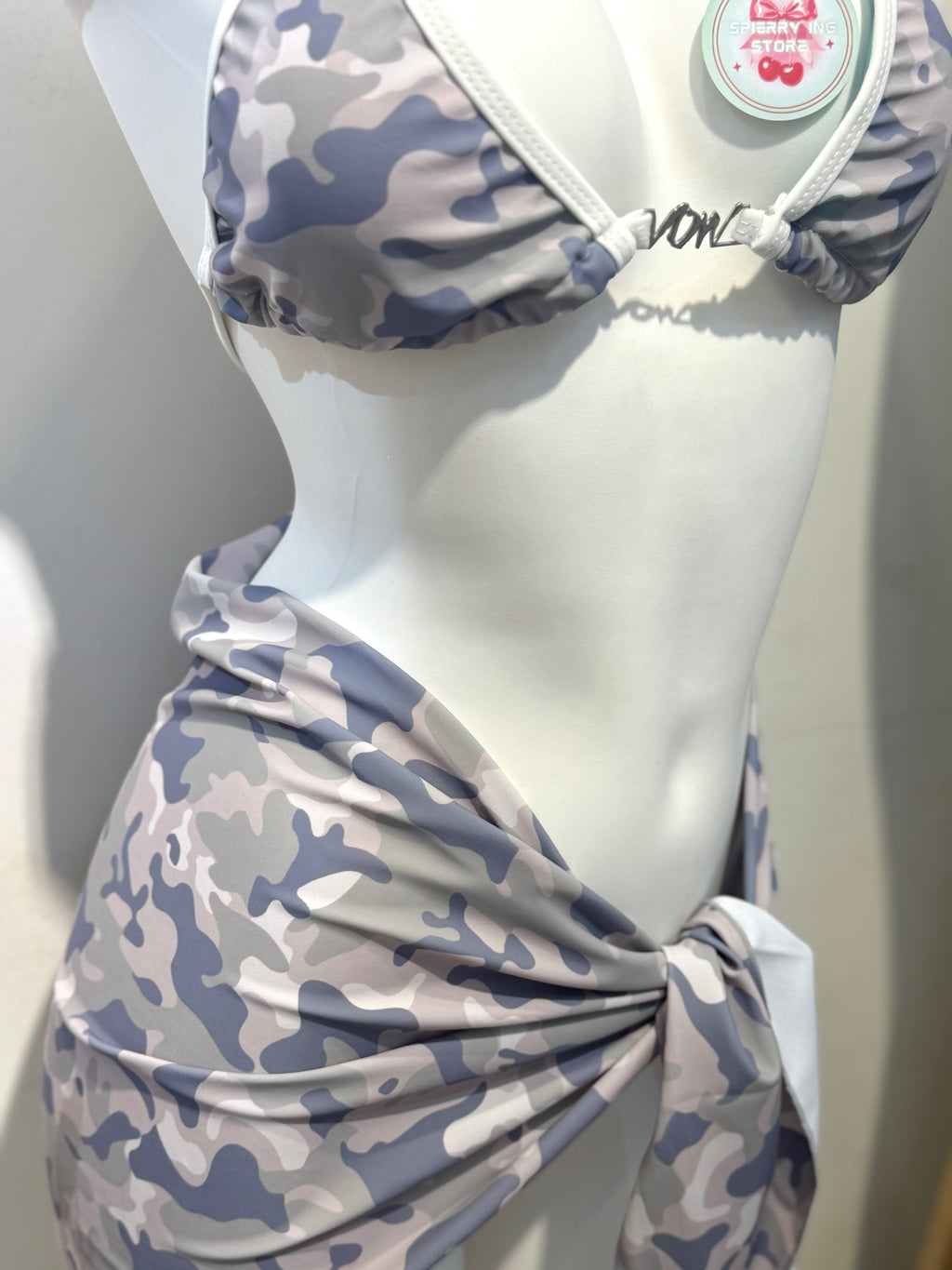 LIGHT CAMOUFLAGE 3 PIECE BIKINI SET