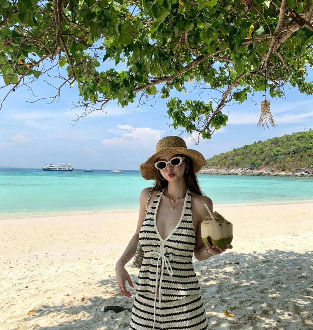 KNITTED RESORT STYLE SWIMSUIT