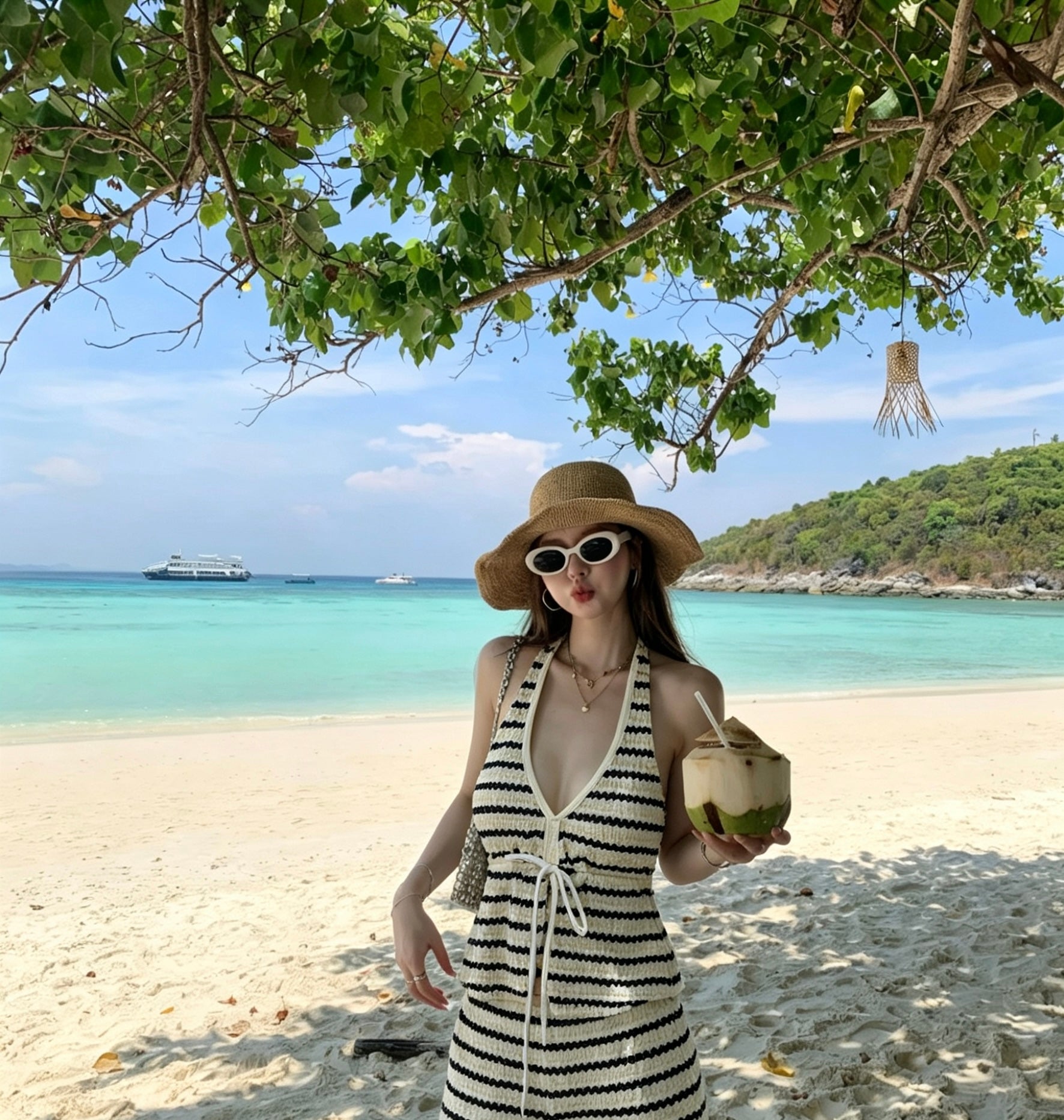 KNITTED RESORT STYLE SWIMSUIT
