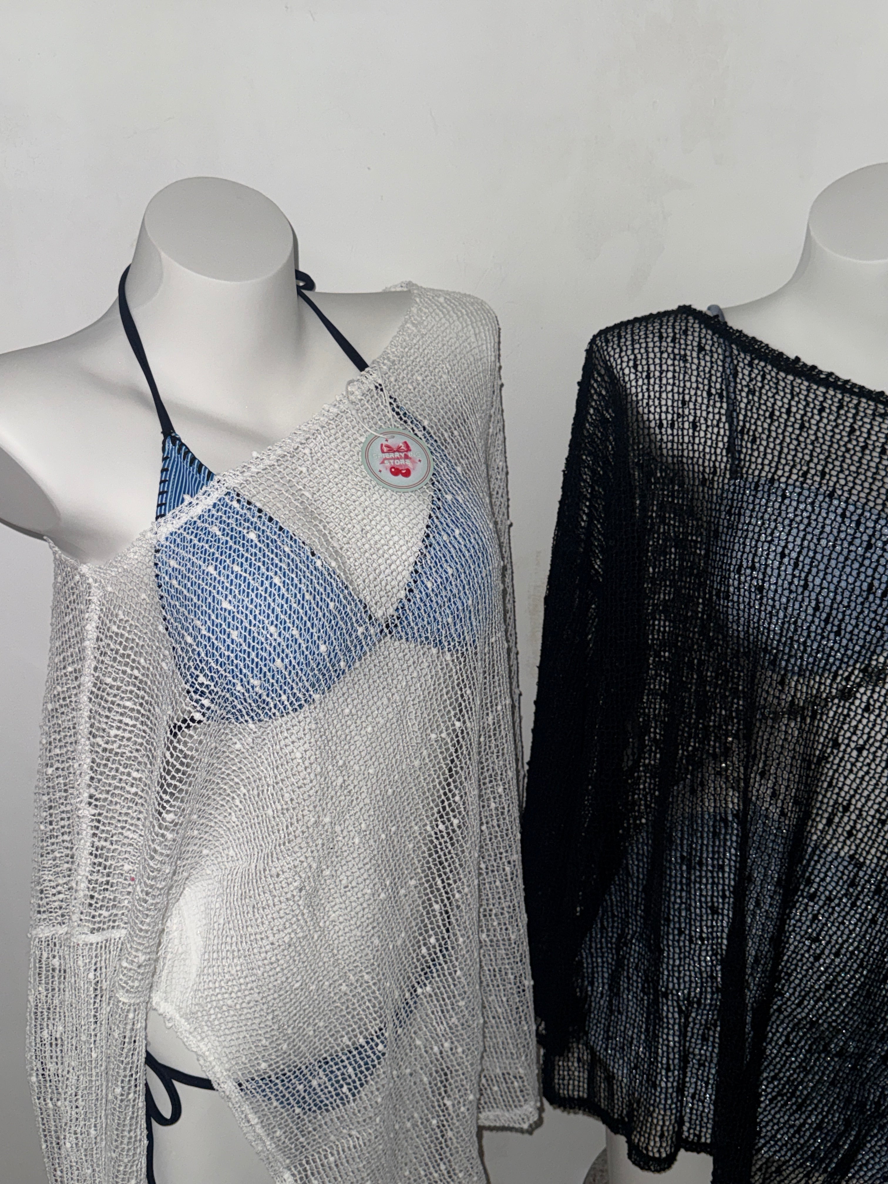 KNIT SEQUIN EMBELLISHED COVER UP