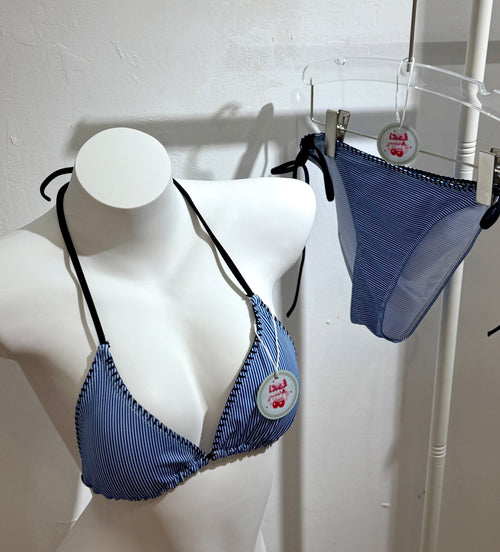 BLUE STRIPED BIKINI