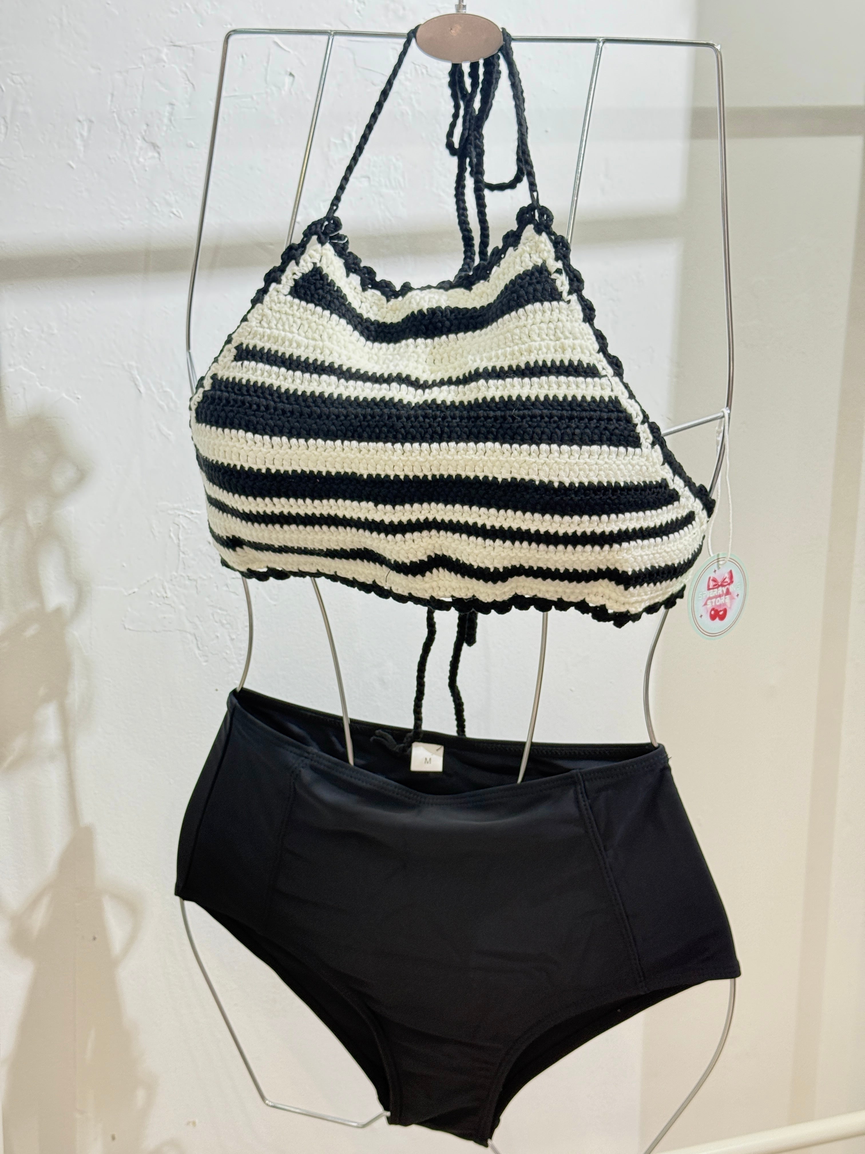 KNITTED HIGH WAISTED BIKINI
