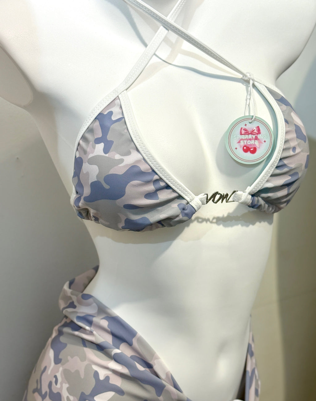 LIGHT CAMOUFLAGE 3 PIECE BIKINI SET